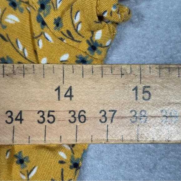 Sunday Mi Amor Floral Sun Dress Women's X-Small Yellow Floral Print Spring - Picture 8 of 11